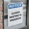 Signmission Closed Meeting In Progress, 18 in W x Rectangle, Vinyl Decal OS-2PACK-NS-D-1824-V-10680 - alternate 5